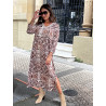 VESTIDO ESTAMPADO LARGURA MIDI