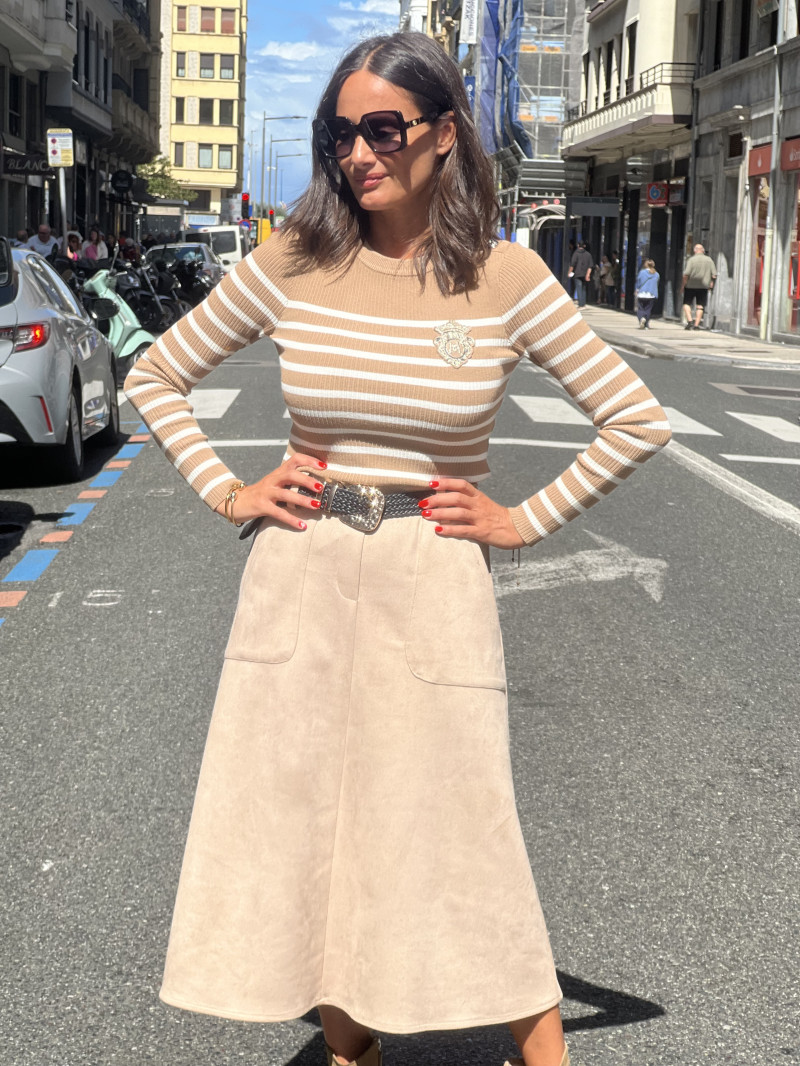 FALDA MIDI ANTELINA CINTURA ELÁSTICA