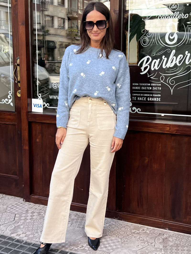 313 JEANS TIRO ALTO RECTO Y BOLSILLO PLASTÓN