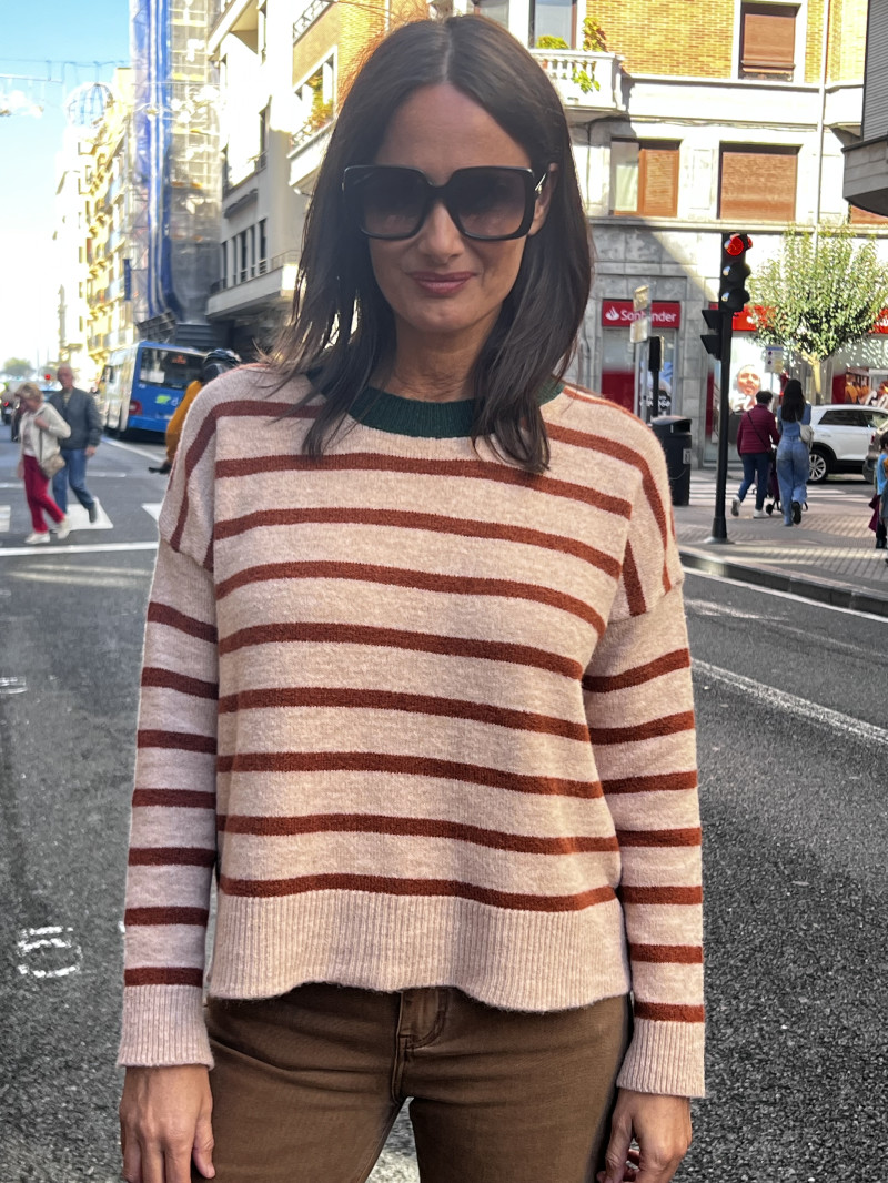 JERSEY ESCOTE REDONDO RAYAS