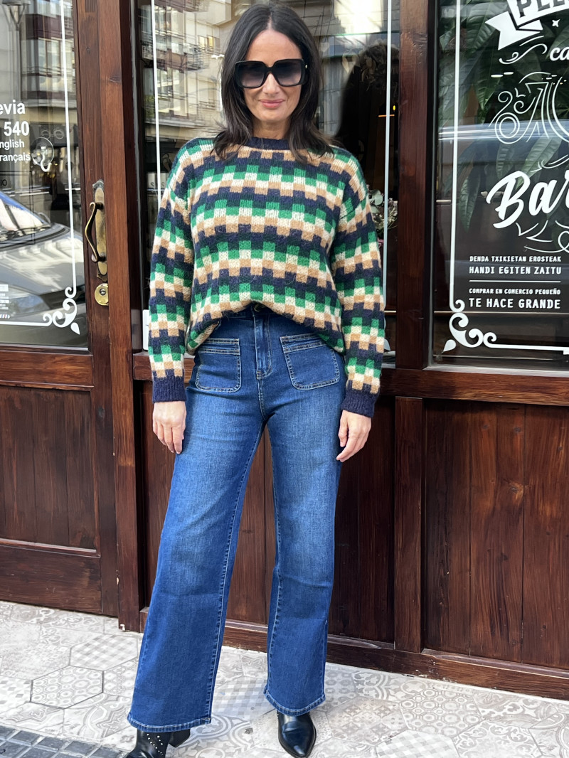 313 JEANS TIRO ALTO RECTO Y BOLSILLO PLASTÓN