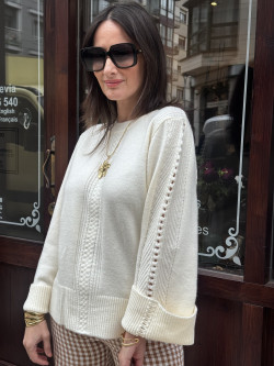 JERSEY PUNTO MANGA CON DETALLE CALADO