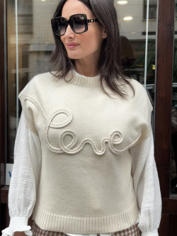 CHALECO DE PUNTO LOVE