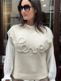 CHALECO DE PUNTO LOVE