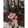 FALDA MIDI ESTAMPADA TEJIDO SATINADO