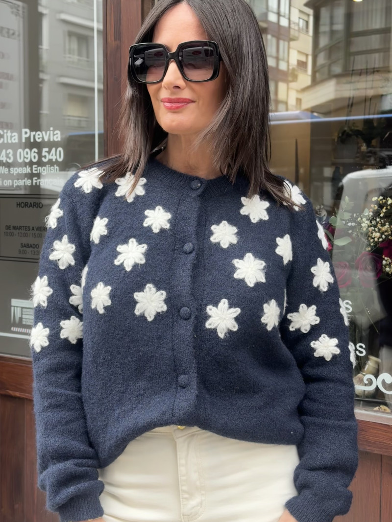 CHAQUETA FLORAL MANGA LARGA