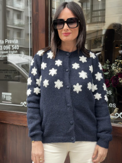 CHAQUETA FLORAL MANGA LARGA