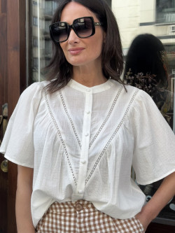 BLUSA FLUIDA DETALLES CALADOS