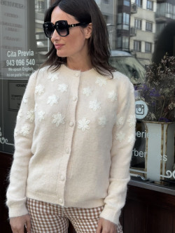 CHAQUETA FLORAL MANGA LARGA