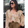 BLUSA ESTAMPADA DETALLE VOLANTES HOMBROS