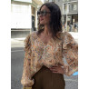 BLUSA ESTAMPADA DETALLE VOLANTES HOMBROS