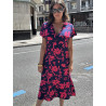 VESTIDO ESTAMPADO FLORAL CORTE MIDI
