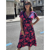 VESTIDO ESTAMPADO FLORAL CORTE MIDI