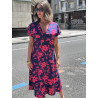 VESTIDO ESTAMPADO FLORAL CORTE MIDI
