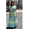 VESTIDO LARGO FLUIDO ESTAMPADO CACHEMIRE