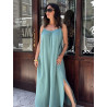 VESTIDO LARGO CORTE FLUIDO TIRANTE FINO REGULABLE