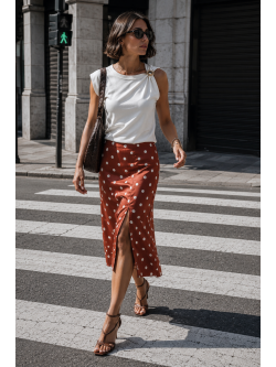 FALDA MIDI SATINADA LUNARES