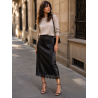 FALDA LENCERA MIDI SATINADA