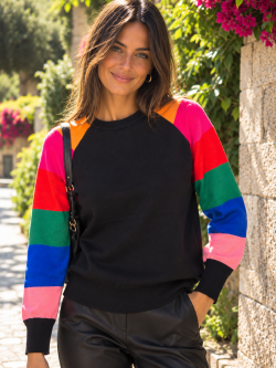 JERSEY MANGAS MULTICOLOR