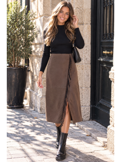 FALDA MIDI EFECTO ANTE CON...