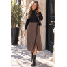 FALDA MIDI EFECTO ANTE CON FLECOS