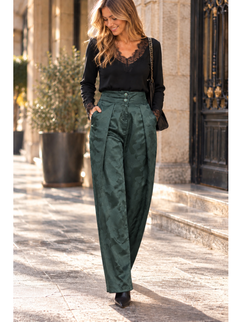 PANTALÓN JACKUARD FLORAL